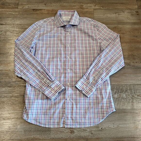 Porter & Ash Spread Collar Long Sleeved Button Down Dress Shirt Mens Size XL - Picture 1 of 9